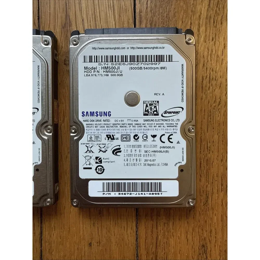 (2) Samsung HM500JI 500GB 5400RPM SATA Interface Notebook Hard Drive